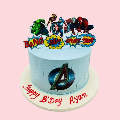 Avengers Theme Cake