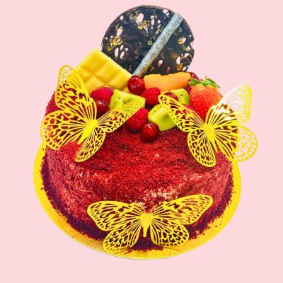 Butterfly Berry cake