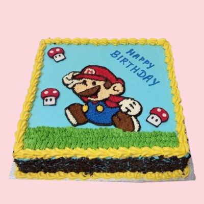 Mario Theme Cake