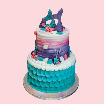 Mermaid Theme Tier Cake
