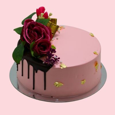 Floral Dripping Cake