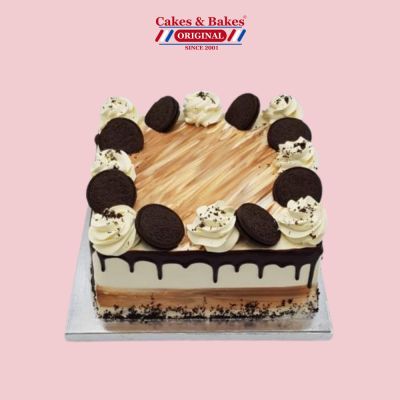Square Oreo Dripping Cake